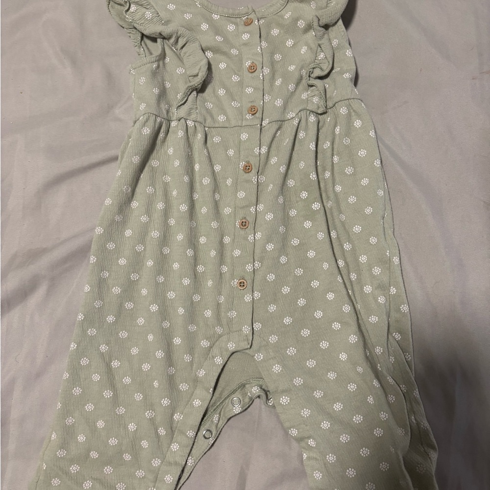 Carter's Light Green Baby Romper